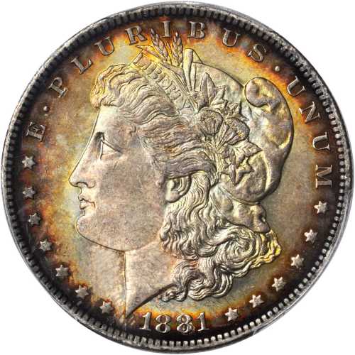 1881-O Morgan Silver Dollar. MS-64 (PCGS).