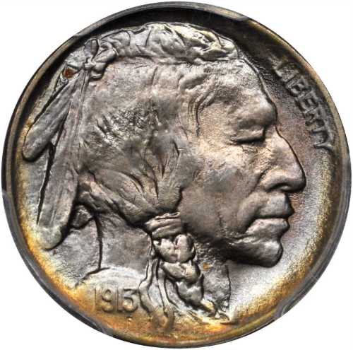 1913 Buffalo Nickel. Type I. MS-68 (PCGS).