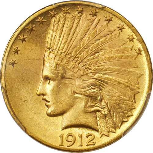 1912 Indian Eagle. MS-64 (PCGS).