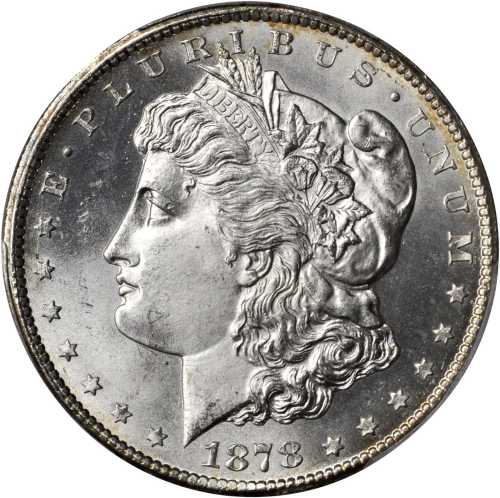 1878-CC Morgan Silver Dollar. MS-66+ (PCGS). Gold Shield Holder.