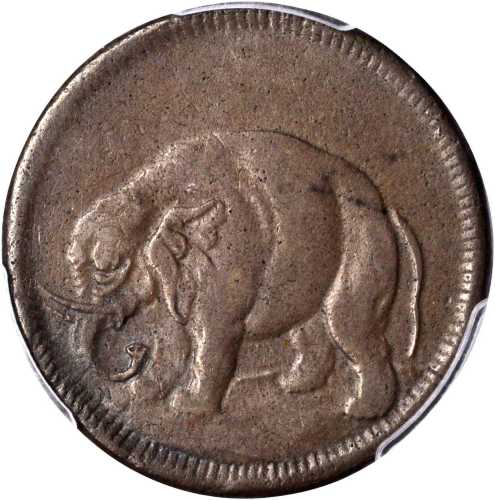 Undated (ca. 1694) London Elephant Token. Hodder 2-D, W-12060. LON DON. EF-40 (PCGS).