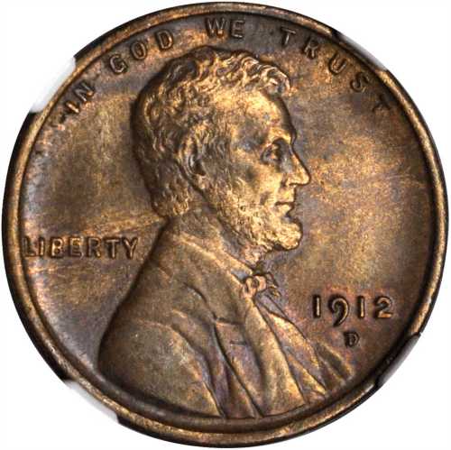 1912-D Lincoln Cent. MS-65 BN (NGC).