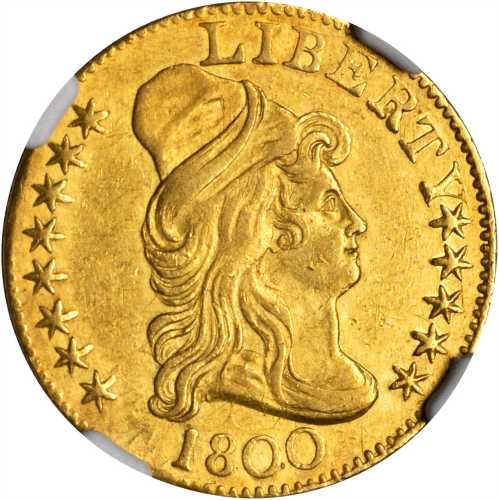 1800 Capped Bust Right Half Eagle. BD-4. Rarity-4. Blunt 1. AU Details--Improperly Cleaned (NGC).