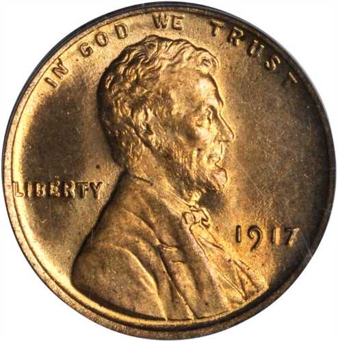 1917 Lincoln Cent. MS-65 RD (PCGS). CAC.