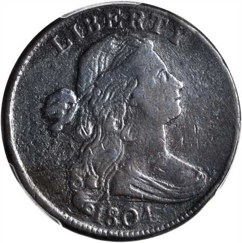 1804 Draped Bust Cent. S-266, the only known dies. Rarity-2. Fine Details--Bent (PCGS).