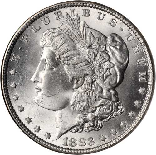 1883 Morgan Silver Dollar. MS-65 (NGC).
