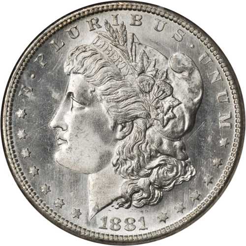 1881-S Morgan Silver Dollar. MS-67 (NGC).