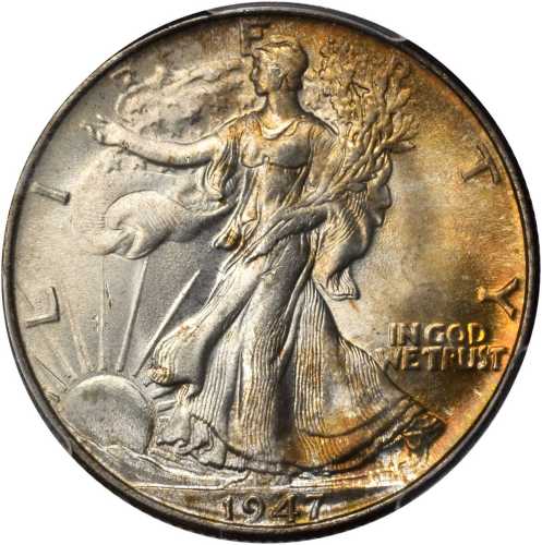 1947 Walking Liberty Half Dollar. MS-66+ (PCGS). CAC.