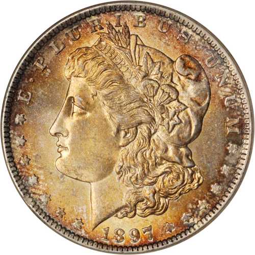 1897-S Morgan Silver Dollar. MS-63 (ANACS). OH.