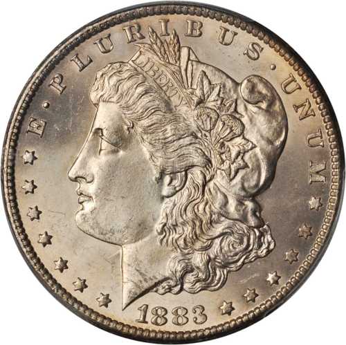 1883-CC Morgan Silver Dollar. MS-63 (PCGS).