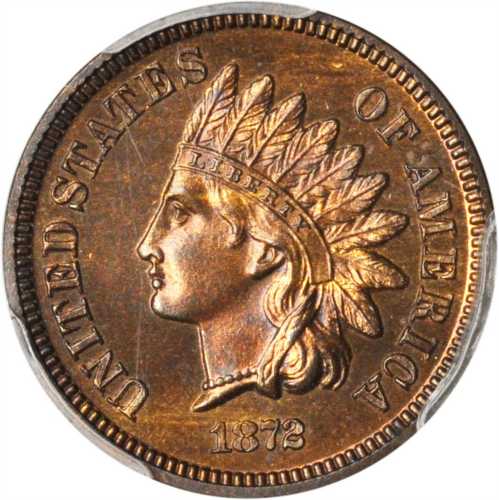 1872 Indian Cent. Proof-65 RB (PCGS).