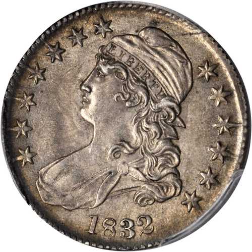 1832 Capped Bust Half Dollar. O-108. Rarity-3. Small Letters. AU-55 (PCGS).