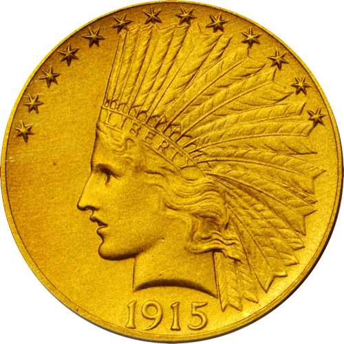 1915 Indian Eagle. Proof-65 (PCGS).