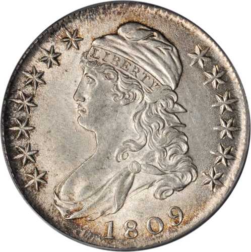 1809 Capped Bust Half Dollar. O-111a. Rarity-2. IIII Edge. MS-61 (PCGS).