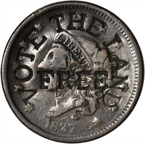 1848 Martin Van Buren. DeWitt-MVB 1848-3. Copper. 28.2 mm. Very Fine.