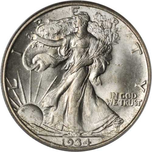 1934-S Walking Liberty Half Dollar. MS-65 (PCGS). OGH.