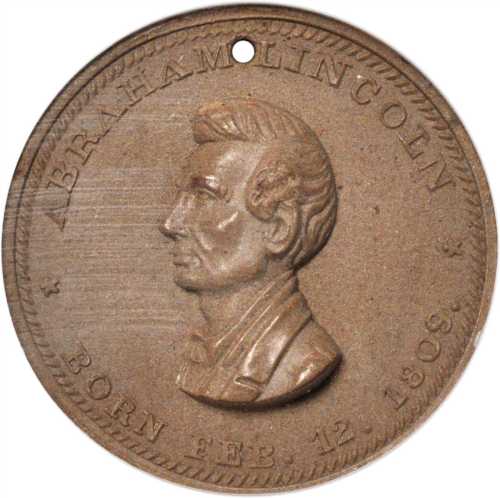 1860 Abraham Lincoln. DeWitt-AL 1860-46. Composition. 27 mm. MS-65 (NGC).