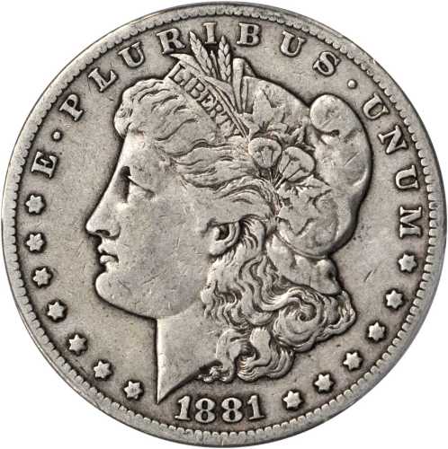 1881-CC Morgan Silver Dollar. VF-30 (PCGS).