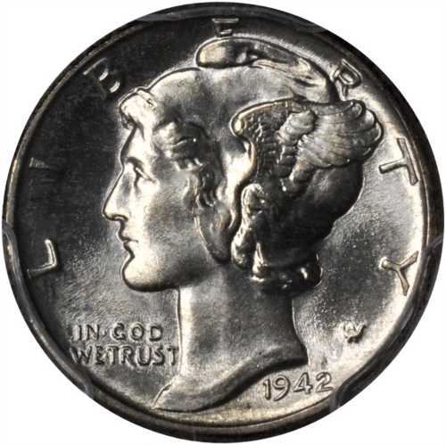 1942 Mercury Dime. PDS Set. (PCGS). CAC.