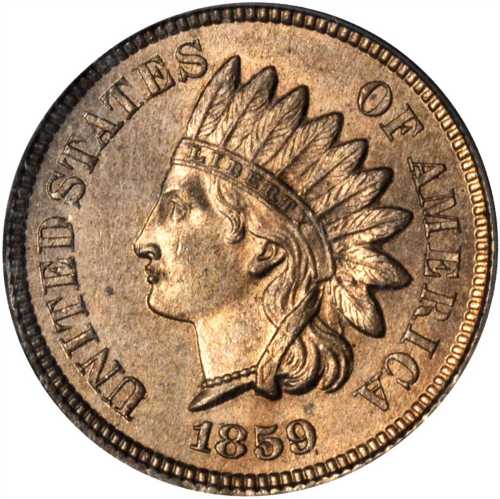 1859 Indian Cent. MS-65 (PCGS).