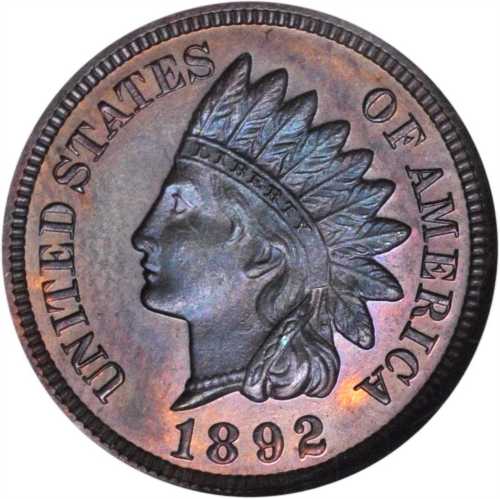 1892 Indian Cent. Proof-65 BN (NGC).