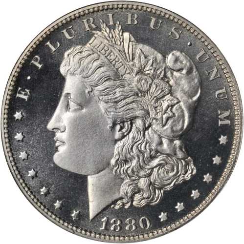 1880 Morgan Silver Dollar. Proof-67 Cameo (NGC).