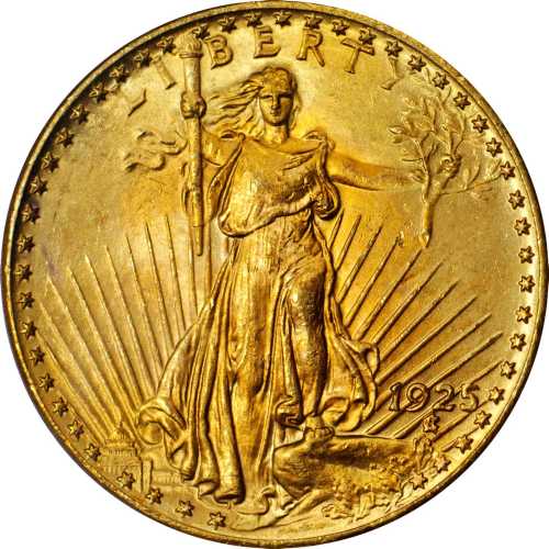 1925 Saint-Gaudens Double Eagle. MS-64 (PCGS). CAC.