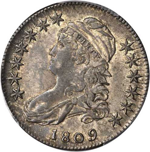 1809 Capped Bust Half Dollar. O-106. Rarity-3. AU-53 (PCGS).