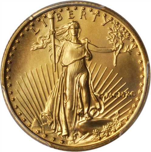 1990 Quarter-Ounce Gold Eagle. MS-69 (PCGS).