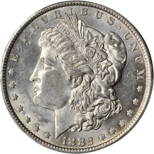 1882-CC Morgan Silver Dollar. MS-61 (PCGS).