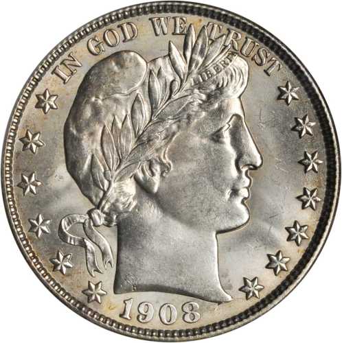 1908-O Barber Half Dollar. MS-64 (PCGS). CAC.