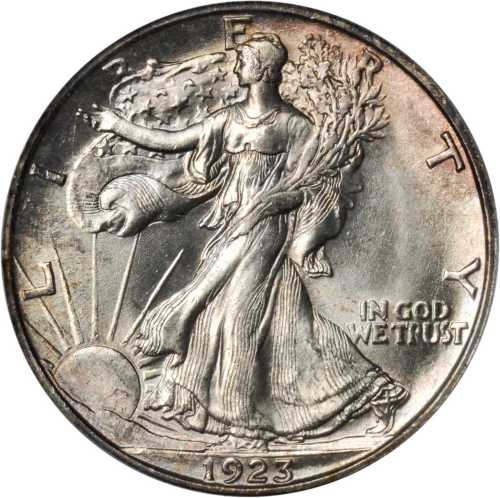 1923-S Walking Liberty Half Dollar. MS-64 (PCGS).