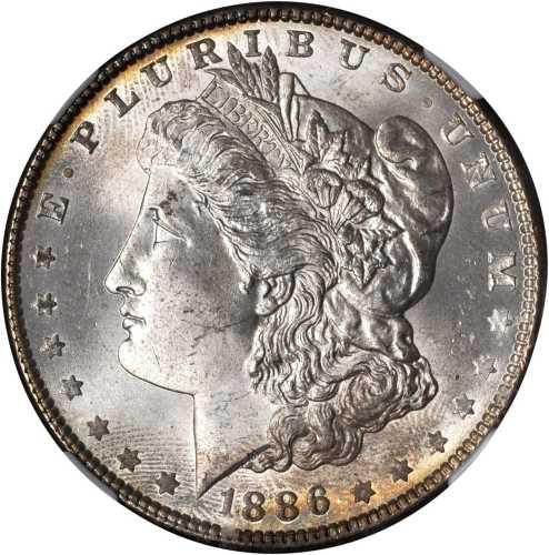 1886 Morgan Silver Dollar. MS-65 (NGC).