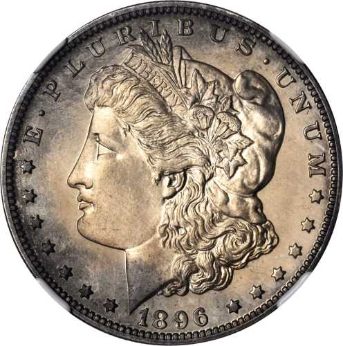 1896 Morgan Silver Dollar. Proof-65 Cameo (NGC).