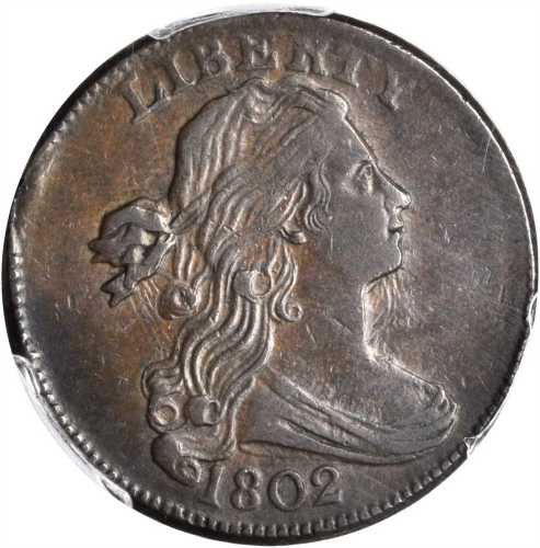 1802 Draped Bust Cent. S-227. Rarity-3-. EF-40 (PCGS).