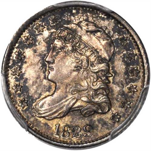 1829 Capped Bust Half Dime. LM-4. Rarity-3. MS-62 (PCGS). CAC.