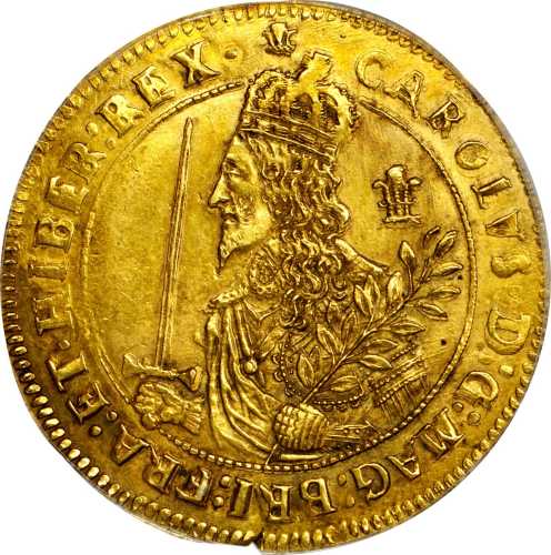 英国查理一世3英镑金币 PCGS AU 55