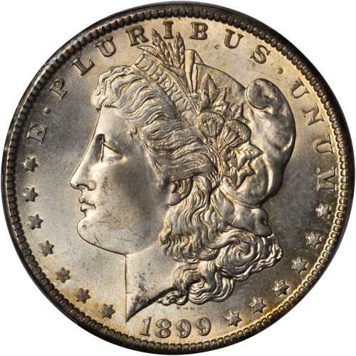 1899-O Morgan Silver Dollar. MS-66+ (PCGS).