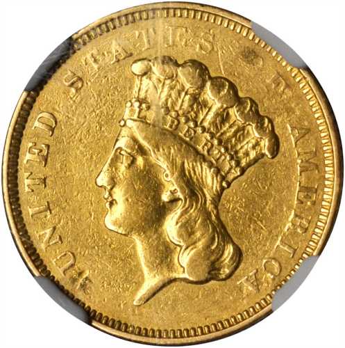 1854-O Three-Dollar Gold Piece. EF Details--Improperly Cleaned (NGC).