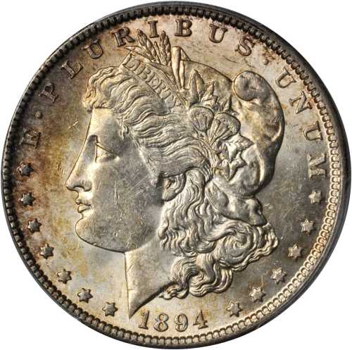 1894-O Morgan Silver Dollar. AU-58+ (PCGS).
