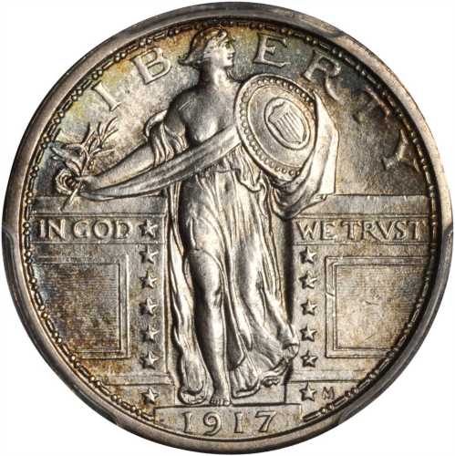 1917 Standing Liberty Quarter. Type I. MS-62 FH (PCGS).