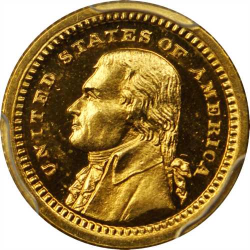 1903 Louisiana Purchase Exposition Gold Dollar. Jefferson Portrait. Proof-66+ Cameo (PCGS).