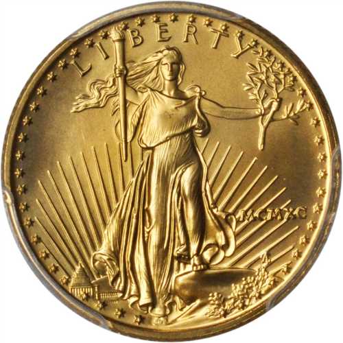 1990 Quarter-Ounce Gold Eagle. MS-69 (PCGS).