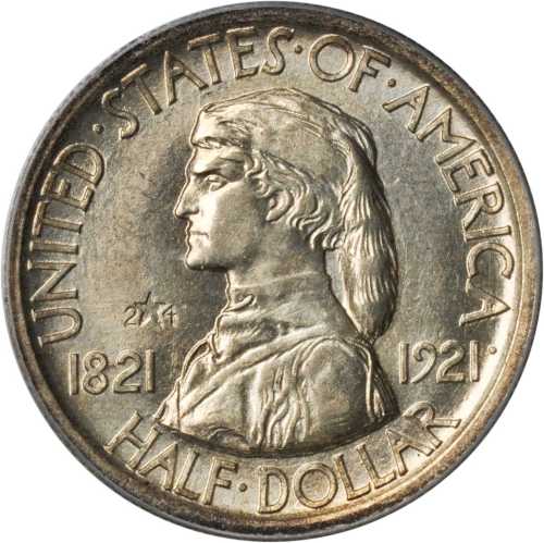 1921 Missouri Centennial. 2x4. MS-64 (PCGS).