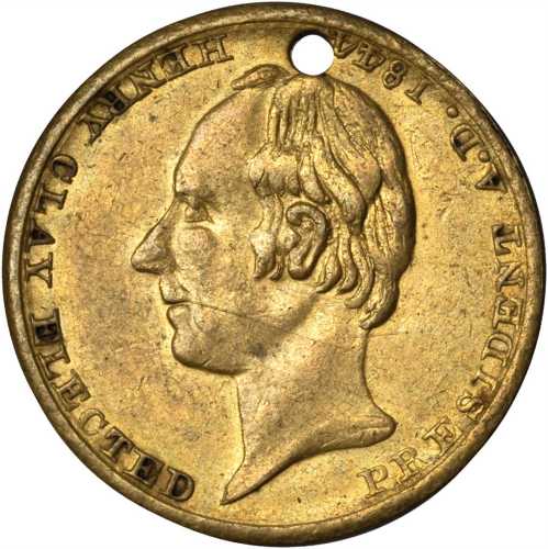Group of six 1844 Henry Clay campaign medalets.