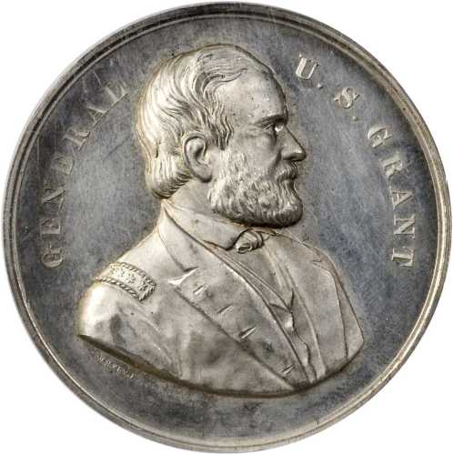 1868 Ulysses S. Grant. DeWitt-USG 1868-3. White metal. 51 mm. MS-61 PL (NGC).