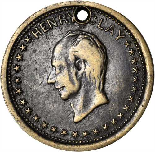 Group of six 1844 Henry Clay campaign medalets.
