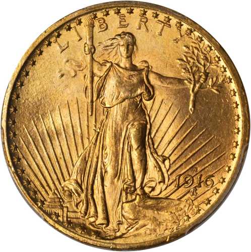 1916-S Saint-Gaudens Double Eagle. MS-65 (PCGS).