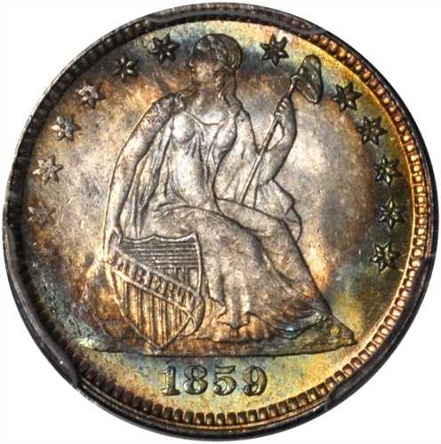 1859 Liberty Seated Half Dime. MS-67+ (PCGS).