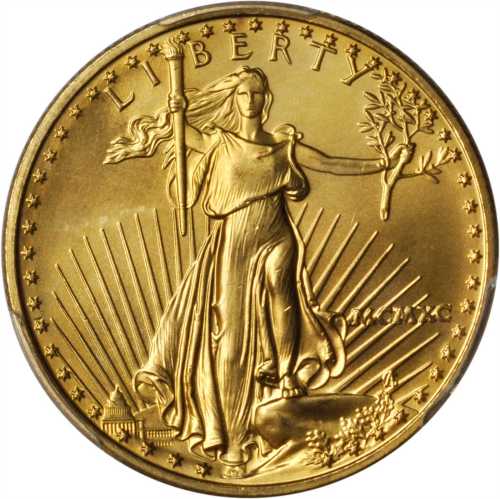 1990 Half-Ounce Gold Eagle. MS-67 (PCGS).